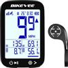 Bikevee Ciclocomputer GPS per Bicicletta, Schermo FSTN da 2,4, Temperatura, Pendenza e Altitudine, Impermeabile IPX7, Fino a 28 Ore di Batteria, per MTB e Bici da Corsa