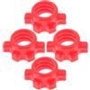 KHBUAB Accessori per Bilanciere 4 Unitá Dado a Vite per Manubri e Bilancieri in PE Rosso, Facile Installazione e Fissaggio Stabile per Palestra Domestica