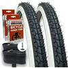 Generico KIT 2 COPERTONI 2 CAMERA D'ARIA 24 x 1 3/8 37 540 VALVOLA ITALIA
