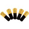 RNXRZANK 5 Tappi di Protezione per L'estremità della Canna da Pesca, Oro + Nero, 9 mm