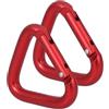 EXAOMBLE Moschettone Funzione Anti-perdita Triangolare in Lega di Alluminio da Arrampicata Rosso 2 Pezzi e Comodo per Uso Outdoor