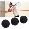 Dilwe Palle da squash, 3 pezzi con tempo di risposta più lungo del 40% per ridurre la curva di apprendimento per principianti, nuovi giocatori e allenamenti regolari (punto giallo)