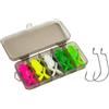 ZMdooreasy Set di esche galleggianti realistiche a forma di rana, in morbido TPE con movimento dinamico degli arti, paillettes riflettenti e ganci anti-strappo, per pesca di spigola, luccio, colori