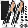 YGVQN 2 PCS Bastoni da Trekking Telescopici 110-130cm Uomo Donna, Ultra-Leggeri in Alluminio 7075, Bastoni da Passeggiata con Impugnatura in Sughero per Escursionismo, Nordic Walking e Sci Alpinismo
