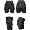 YobiLife Pantaloncini imbottiti con protezione per i fianchi da sci, con cuscino in EVA, per snowboard e pattinaggio su ghiaccio, prevenzione delle cadute, abbigliamento di sicurezza unisex nero (bretelle