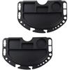 MERRYHAPY Supporto Riparazione Bicicletta 2pezzi in PC Nero Design Multi-Grid, Montabile per Officina e Garage, Vassoio Porta Attrezzi per Manutenzione Bici
