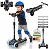 JUSKYS® Monopattino bambino Lumox Blu - ruote LED
