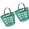 GALPADA Contenitore Portatile per Palline da Golf in Plastica 2 Unitá, Cestino Portaoggetti Verde Grande Capacità per Organizzare Fino a 25 Palline da Golf e Tennis
