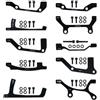 VIRELLO Lega di alluminioAdattatore per freno a disco, PM/ISMountfor140-203mmRotorsonElectricMountainBikes, Nero
