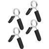 POPETPOP Morsetti per Bilanciere 4pezzi in Acciaio e Plastico Nero Impugnatura Confortevole per Clip Manubri e Barra Pesi Palestra 25mm Standard