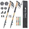Hojo Sport - Bastoncini da marcia telescopici a 3 fili per escursionismo, trekking, trail, sci o racchetta, realizzati in alluminio Premium rinforzato