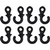 DICOSMETIC Silenziatore per tendini a forma di scimmia, 8 pezzi, nero, stabilizzatore, in silicone, ammortizzatore per archi tradizionali, foro da 5 mm