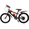 Owneed Mountain bike da 20 pollici per bambini e ragazzi, con borsa portaoggetti, campanello a bussola, in acciaio al carbonio, capacità di carico 85 kg, doppio sistema frenante, da 8 a 13 anni (rosso