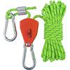 RNXRZANK Regolatore di Tensione per Corda Antivento da Tenda con Moschettone Fisso, in Lega di Zinco Resistente E Riflettente, Adatto per Campeggio, Escursioni, 4mm 4m Verde Chiaro