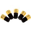RNXRZANK 5 Tappi di Protezione per L'estremità della Canna da Pesca, Oro + Nero, 15 mm
