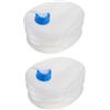 WRITWAA 2 brocche d'Acqua Pieghevoli con Rubinetto - 3 Litri/0,8 galloni, Dispenser per Bevande Pieghevole, Secchio d'Acqua - Borsa salvaspazio per Barbecue, Camper, Viaggi, Campeggio