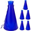 RUNROTOO 6pezzi Corno Esultante in Plastico Blu per Festa Calcio Decor e Vacanze Estive, Accessori Gioco Compatti Amplificazione Suono per Eventi Sportivi