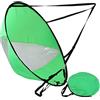 plplaaoo Vela per kayak canoa vela pieghevole resistente in poliestere taffeta acqua accessori sportivi con finestra trasparente per kayak canoa canoa barca gonfiabile rosso verde blu 110 x 110 cm (verde)