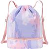 Generic Borsa da piscina, borsa da piscina con cordino di serraggio, separazione secca/umida, borsa sportiva con scomparto per scarpe, per spiaggia, palestra, viaggi, sport, campeggio, vacanze,