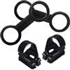 NUOBESTY Set 4 Supporti per Boccaglio e Maschera da Sub in Silicone e ABS Nero, Facili da Montare e Smontare per Accessori Snorkeling