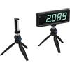 Fafeicy Cronometro da Gara Wireless a Infrarossi, Timer da Corsa in ABS per PC in Alluminio con Display a 5 Cifre, Precisione 0,001 S, visibilità Fino a 8 M, Ripristino Automatico, Alimentato a