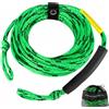 Fzaqwen Corda Traino Resistente per Tubo Gonfiabile Nautico Divano E Wakeboard con in Polietilene Intrecciato Facile Installazione Adatta per Sport d'Acqua Avventure All'aperto, Verde+Nero, 18M 3K