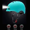 RiToEasysports Casco da Ciclismo con Luce a LED, PC Integrato e Casco da Bici EPS con Faro Anteriore Fanale Posteriore Posteriore USB Ricaricabile 750mAh 12 Prese d'aria per Pendolare Adulto (BLUE