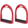 Shenprymic Staffe da Equitazione di Sicurezza Larghe in pressofusione di Alluminio di Alta qualità per Bambini (Rossa)
