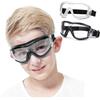 MOVNUOCA Occhiali protettivi per bambini per giocare Nerf Lenti antiurto anti-appannamento Cinturino regolabile per 5-12 anni (bianco*1P+ Black*1P)