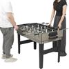 Falyrex Tavolo da gioco multifunzione 10 in 1, calcio, biliardo e ping pong, salvaspazio, per bambini e adulti, 122 x 60 x 80 cm, grigio