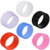 MERRYHAPY Anelli 6 Pezzi Antiscivolo in Silicone Protezione e Fissaggio Overgrip per Impugnatura Racchetta da Tennis e Baseball per Giocatori che Sudano Facilmente