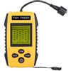 RiToEasysports Ecoscandaglio Portatile con Sonar LCD, Portata di 100 M, Sensore da 45 Gradi, Display da 2 Pollici, Allarme Pesce per Pescatori di Pesca in Mare, Lago Fluviale