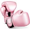 Holibanna Guantoni da Boxe per Rosa in Pu e Spugna, Guanti da Allenamento Comodi per Kickboxing e Muay Thai, per Ragazzi e Ragazze in Allenamento