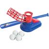 RNXRZANK Macchina Lancia-Palle da Baseball per Bambini con Mazza E 6 Palline, Strumento di Allenamento per, Rosso