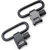 Trirock 2-pack Black 1.25 Inch Quick Detachable Heavy Duty Sling Swivel for Rifle Sling Quick Release gun Swivels for gun sling
