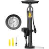 Lexuluxion Pompa per Bicicletta a Piede con Manometro, 160PSI/11Bar Alta Pressione, Compatibile con Valvole Presta, Schrader e Dunlop, Pompa per Bici, MTB, Auto, Moto e Palloni