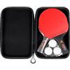 RANRAO Borsa da per ping pong, copertura per mazza da per ping pong, custodia in EVA per racchette, tasca con zip