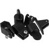 HOMOCONO Set 6 Pezzi Accessori per Barca Nero in Plastica, Morsetti e Coperture per Parasole, Supporti Leggeri e Versatili per Yacht e Coperture Canopy Stili Multipli
