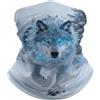Generic Ice Wolf Snowstorm Ghetta da Collo 25X50cm Sciarpa al Collo Unisex Sportiva Scaldacollo per Ciclismo Arrampicata Outdoor