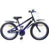 QUAHEAS Bicicletta per bambini 16 pollici per 4-6 anni rosso, nero, telaio in acciaio, due ruote stabili con piastra di protezione, campanello e riflettori, ideale per il tempo libero, natura, città