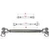 FP INOX arridatoio 160 mm Cappa terminazione Cappa M8 Acciaio Inox 316 - A4