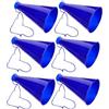 POPETPOP 6 Corni da Festa Calcio in Plastica Blu, Portatili e Compatti, per Vacanze Estive e Festa Calcio Decor in Eventi e Party