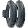 Generico KIT 2 COPERTONI FAT BIKE ANTIFORATURA 20 X 4.0 100 90 406