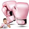 SECFOU Guanti da Boxe in Pu Imbottitura in Spugna, Comodi e Traspiranti per Allenamento Sparring e Kickboxing, Adatti a Piccoli Rosa