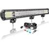 AUXTINGS 4x4 Fuoristrada Barra LED da 72 cm, 396W barra luminosa a LED da lavoro con 12V strobo cablaggio,faretto e inondazione ringhiera Led luci 6000K Impermeabile per trattore camion veicoli barche