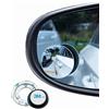 Ziranee Specchietto Retrovisore Auto,1 Paio Specchio Stradale Convesso Specchietti Convessi Grandangolari Specchietti Laterali in Vetro HD Senza Cornice Ruotabili a 360° per auto SUV Van Truck