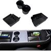 Ywooon [3 Pezzi per Tesla Vassoio Organizer Console Centrale Scatola di Immagazzinaggio per Model Y 2021-2024 e Model 3 2021-2023 Bracciolo + Vano Portaoggetti per Console Centrale + Portabicchieri