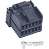 NMASDUYPU Connettore for alzacristalli elettrico, maschio o femmina, sigillato, nero, a 12 pin, 174058-2 e 174045-2, for auto e moto.(Female with Pin)