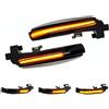 Hacreyatu Dinamico Segnale di Girata Luce LED Lato Ala Retrovisore V-olvo S60 CC S60 II S80 II V40 CC 40 II V60 V60 CC V70 (Giallo)