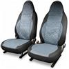 Auto Accessori Lupex - LS03 Coprisedili Smart Fortwo 450 451 453 - Anteriori con Poggiatesta Integrato - Airbag Compatibili - Tessuto Deluxe Gabardine (Grigio)